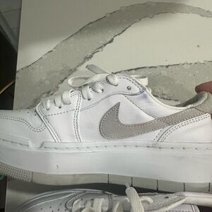 Nike White and Light Gray Sneakers